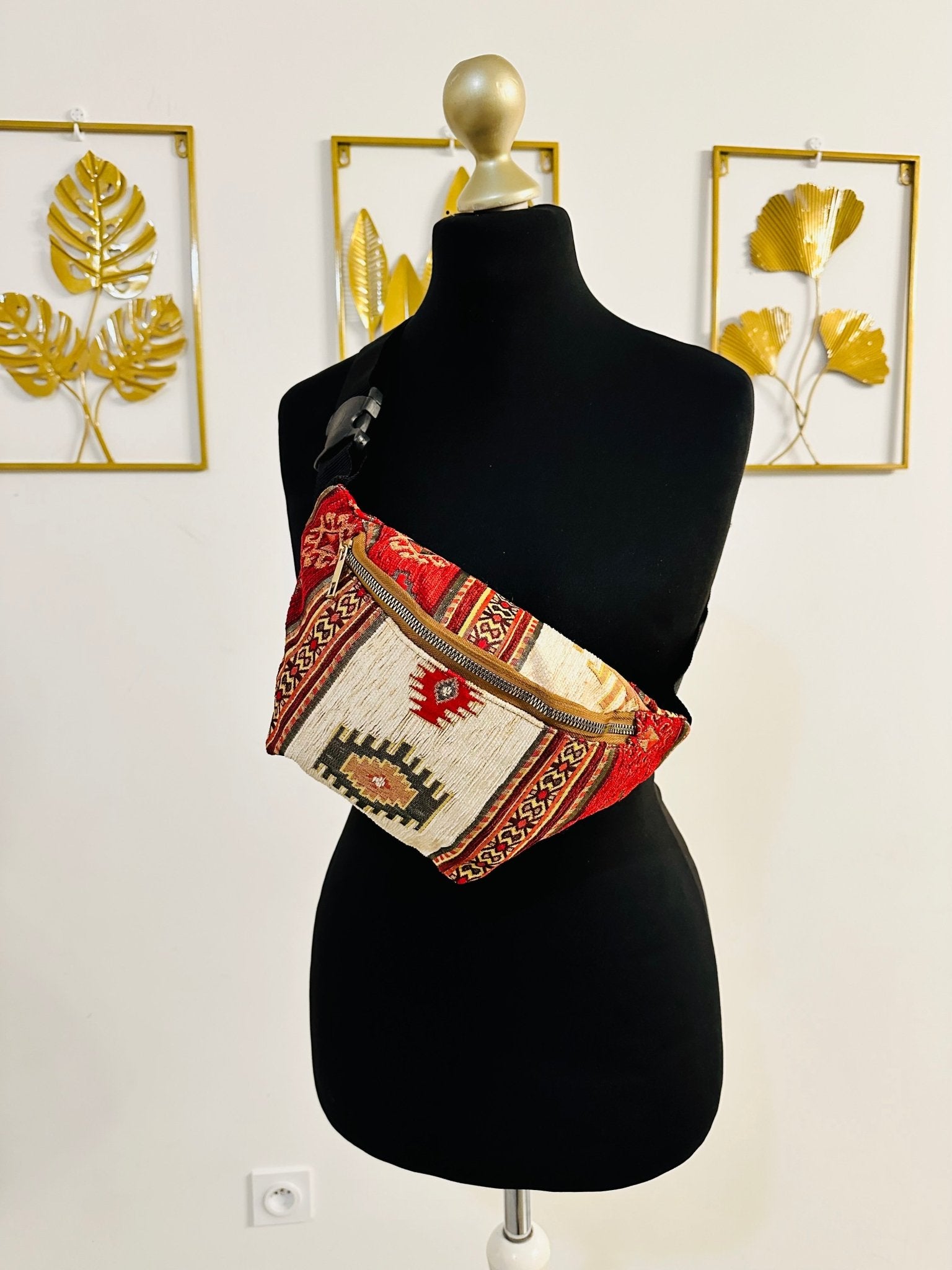 Sac Banane tissu Ethnique - Fait main - Banane original - Kaysol Couture