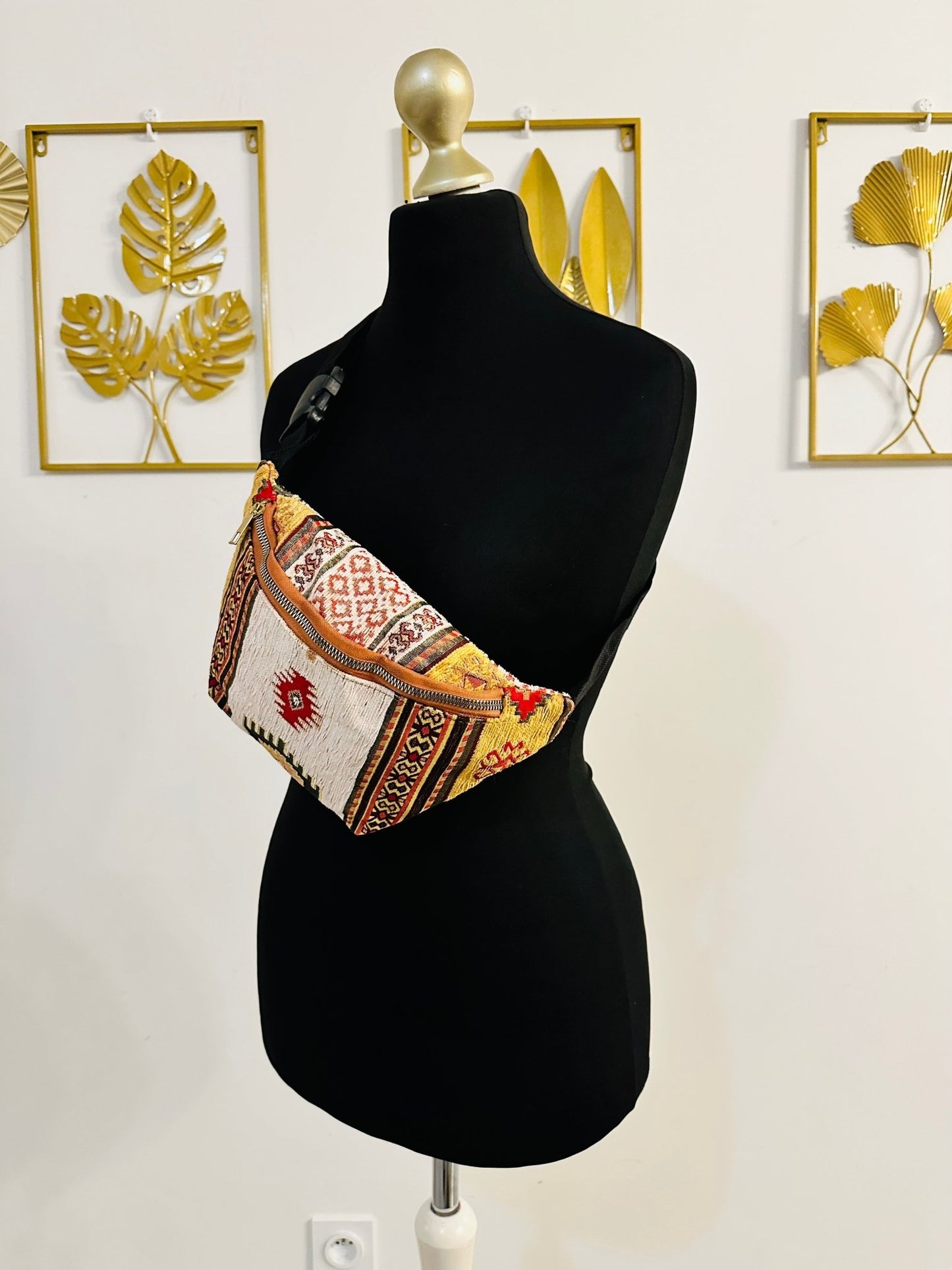Sac Banane tissu Ethnique - Fait main - Banane original - Kaysol Couture