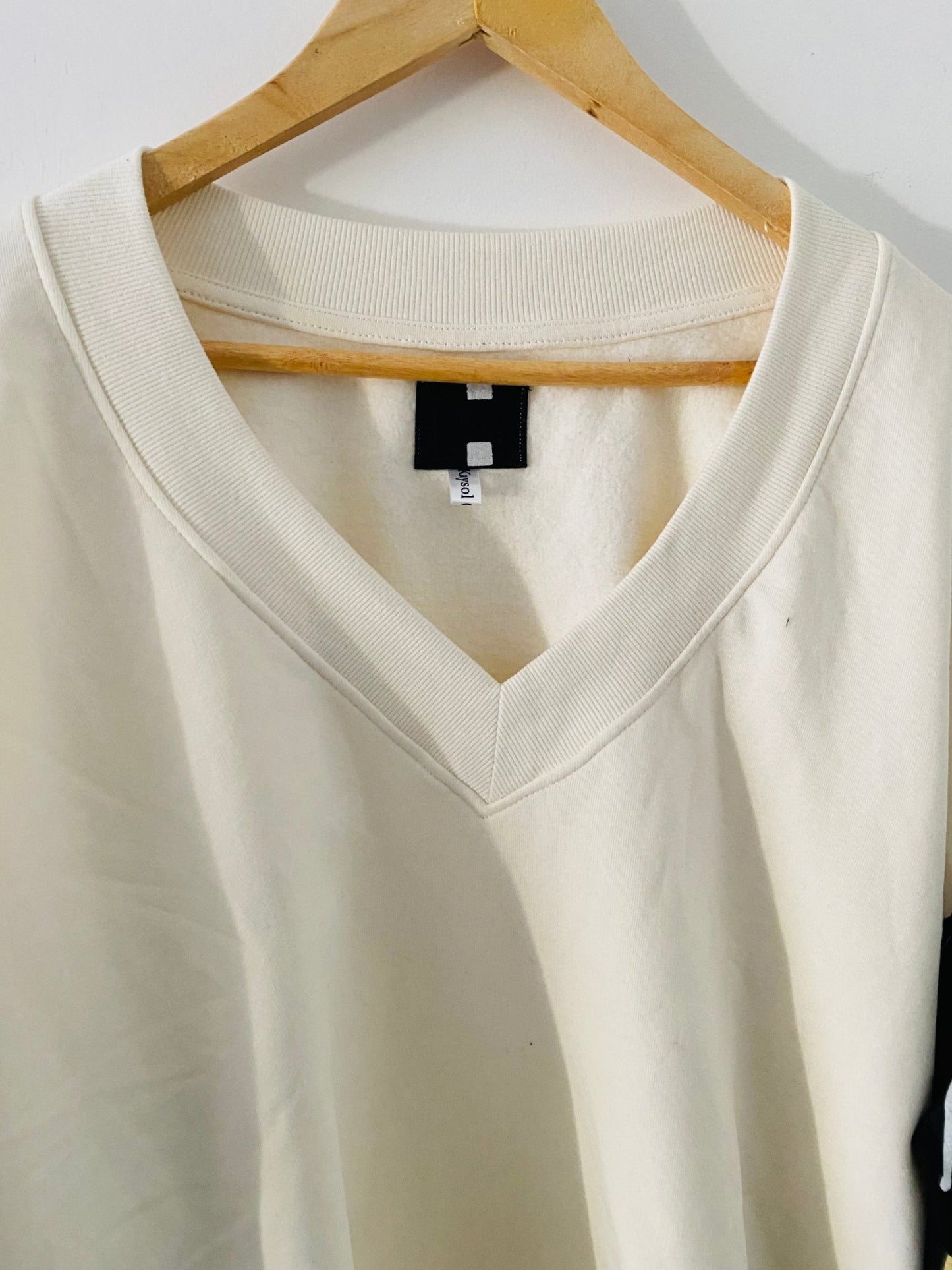 Sweat wax africain - col v - hoodie beige - bogolan - Kaysol Couture