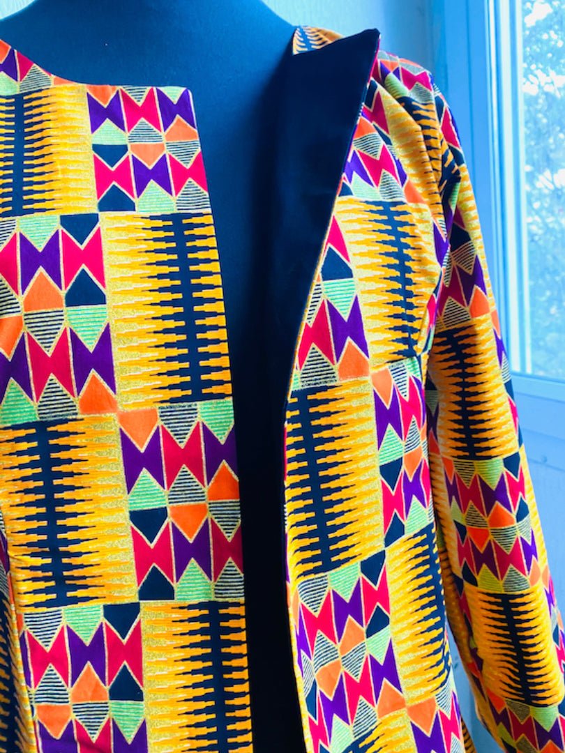 Veste Manteau en wax Binta - Kaysol Couture