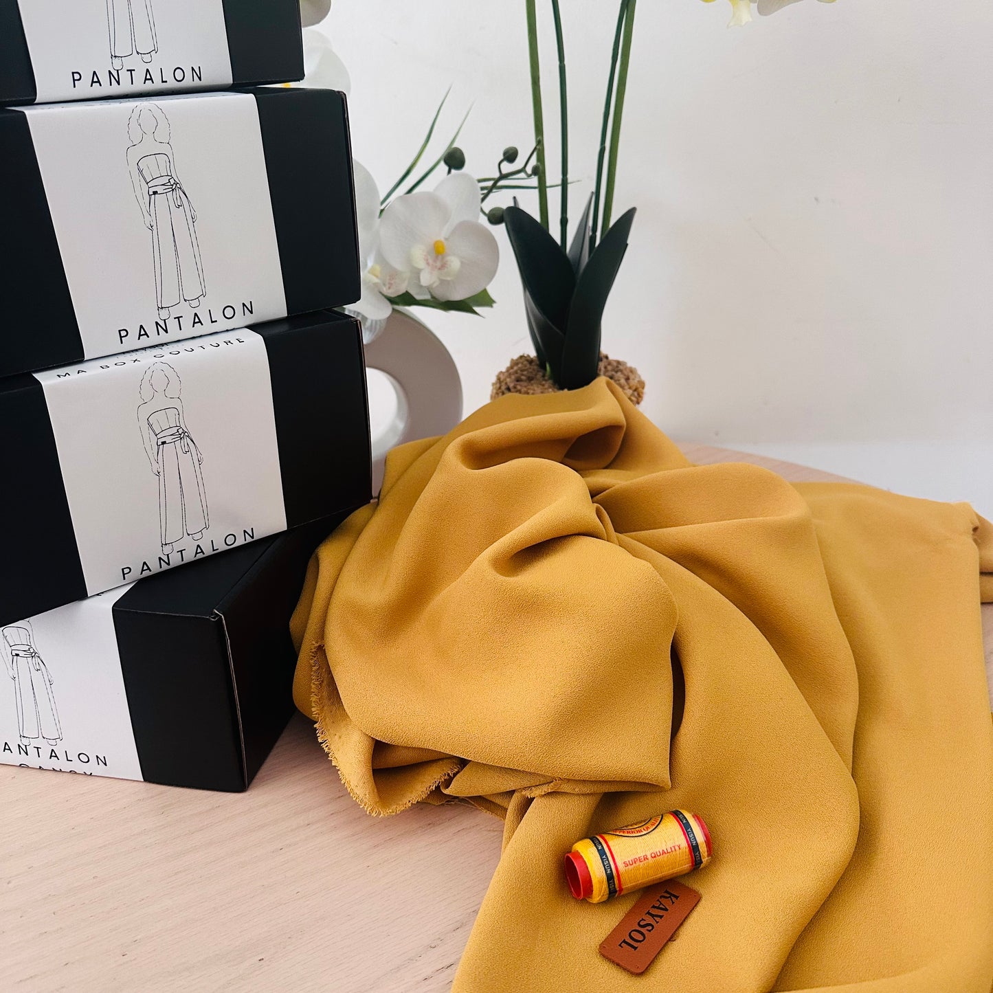 Kit de couture Pantalon ajustable / Cansy / Tissu + Patron PDF + Mercerie assorti