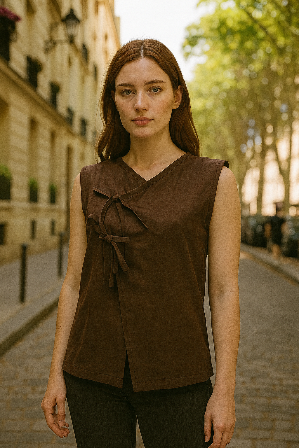 Patron de couture PDF – Haut à nouer SIA (tailles 34-56) | Instructions claires