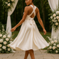 Robe Infinity Demoiselle d’Honneur – Satin Blanc Cassé
