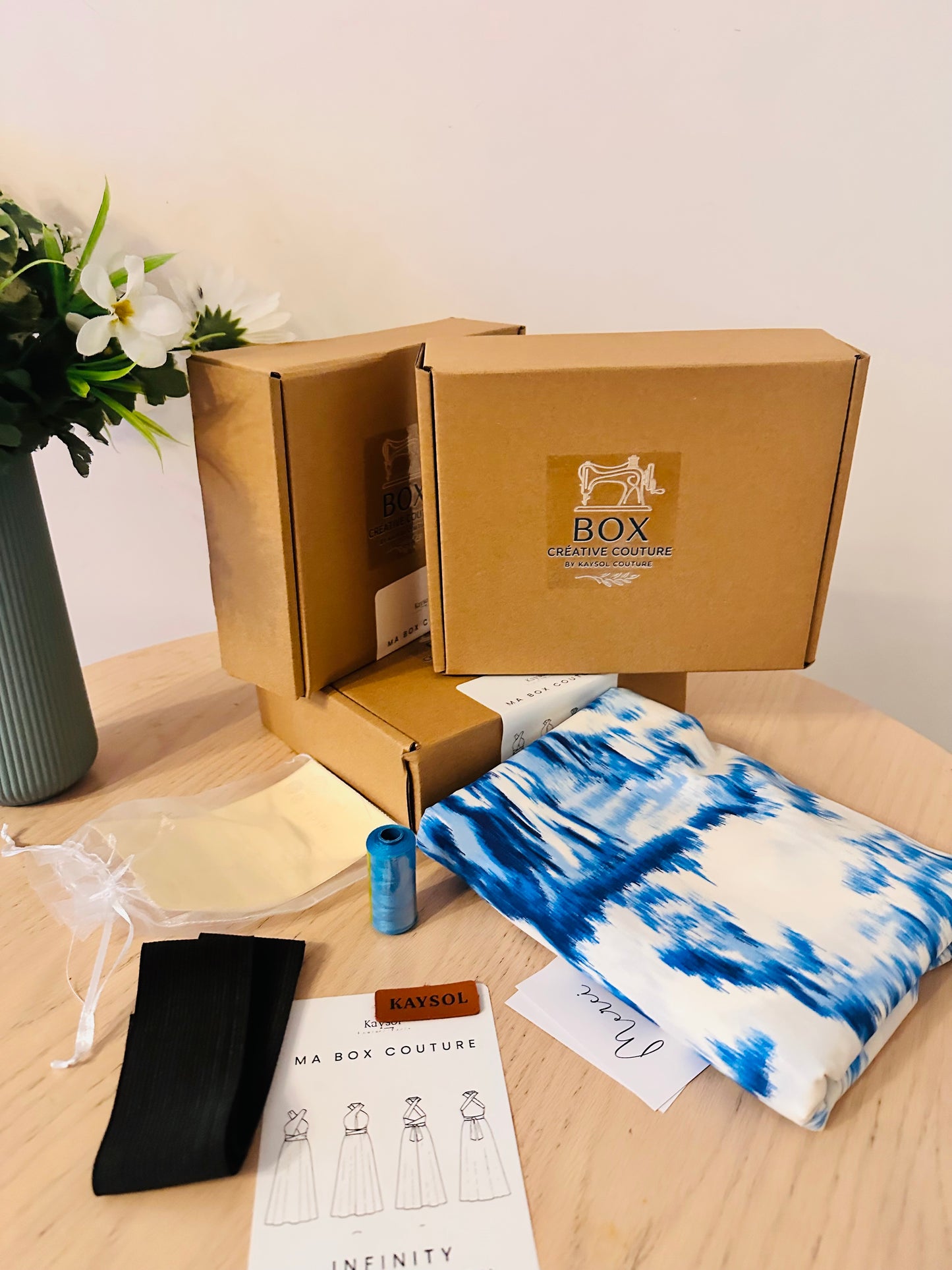 Creative Couture Box: My Infinity tie-wrap dress – Azure Blue Tie & Dye Edition / XS/7XL