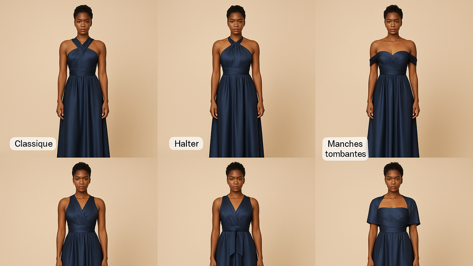 Patron couture robe de Soirée  – Robe Infinity mi-mollet - 32 au 56 EU/US