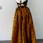 Top Femme en wax / Ajustable et Réversible / 100% coton / Wax jaune