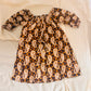 Vestido corto de wax / Beige