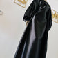 Robe de soirée longue en Soie - Robe demoiselle Noir- robe en satin femme voilee - modest fashion - robe l'aid - cadeau ramandan femme