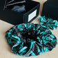Taie d'oreiller en Satin Noir - Bonnet en satin - Chouchou - Assorti -Box cadeau Femme