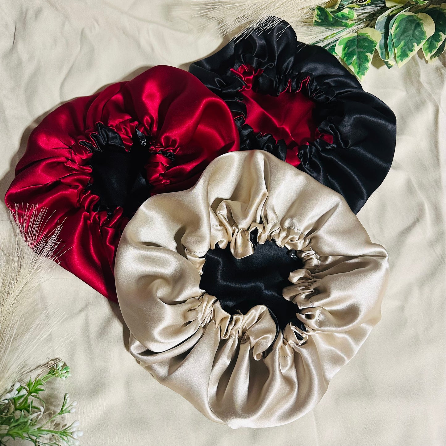Bonnet en Soie réversible - 100 % Soie de mûrier - 19 mommes