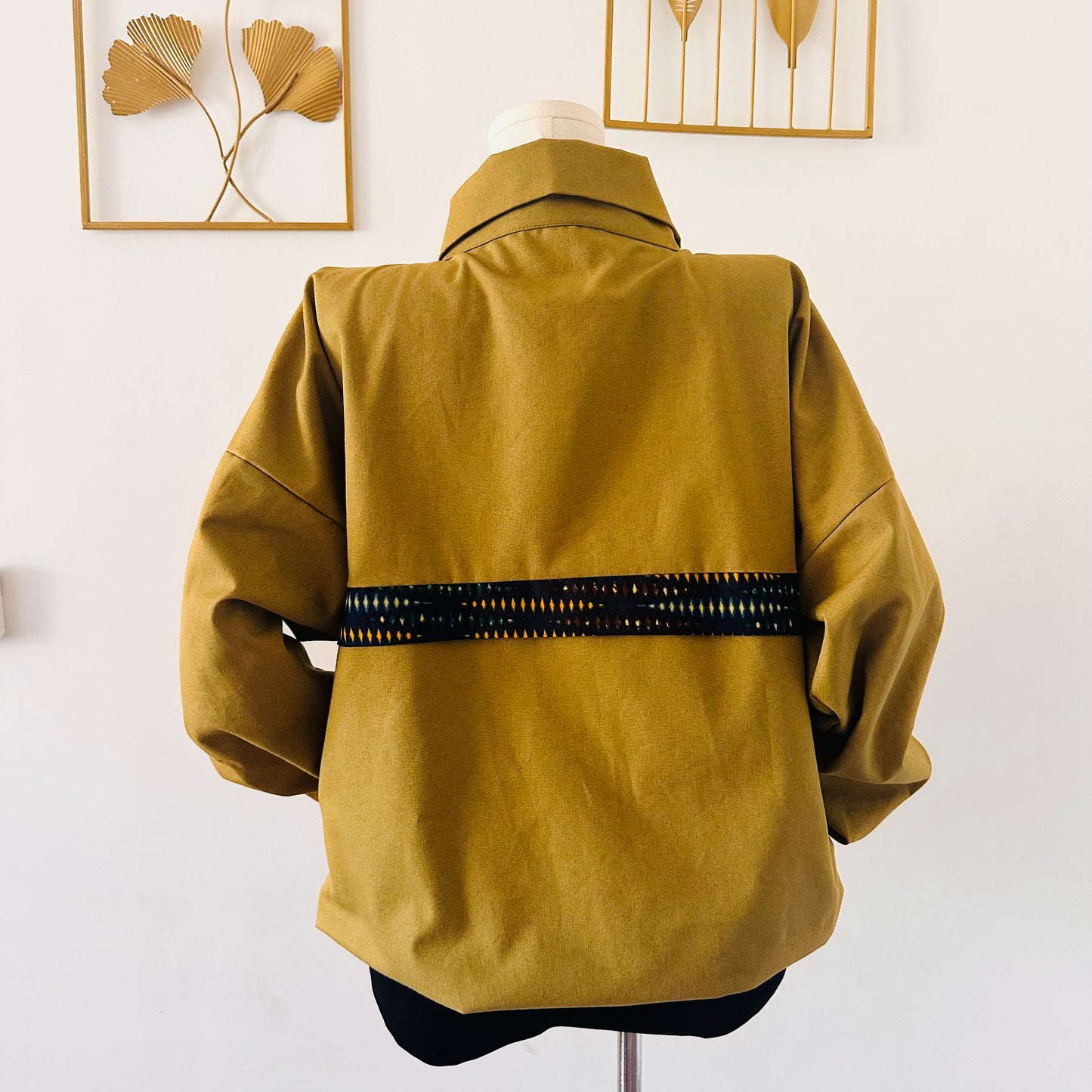 Veste en Jean/Wax oversize  / Mixte / Beige Olive