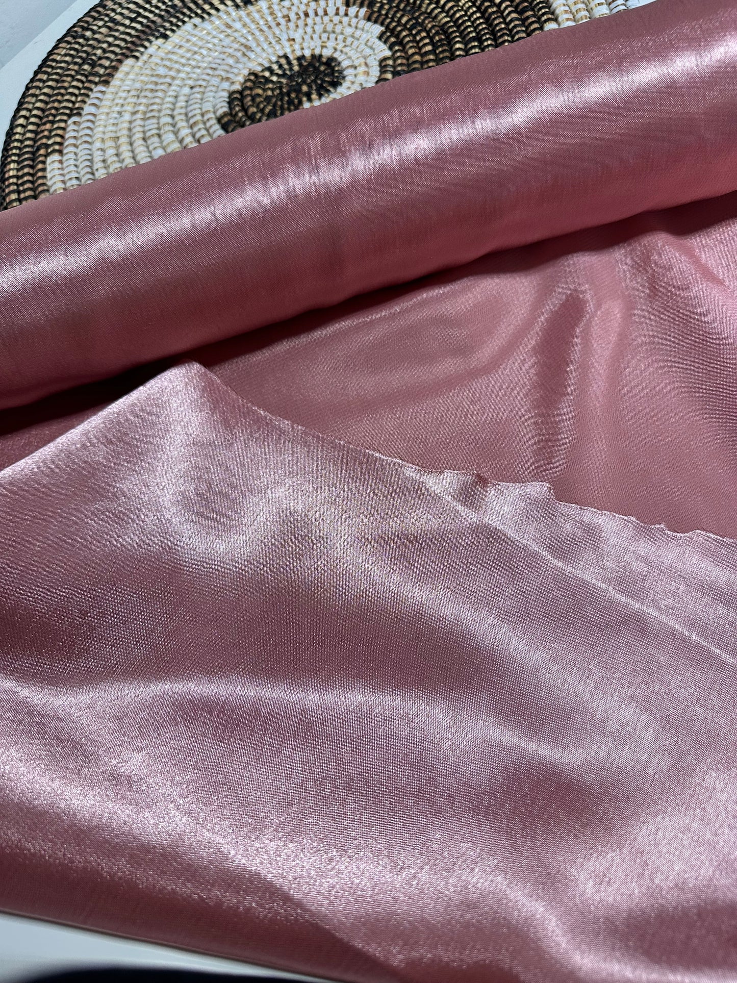 Tissu Satin bois de rose