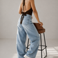 Top Femme en wax / Ajustable et Réversible / 100% coton / en Wax Marron