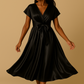 Robe convertible Noir en Satin - Robe de soirée Kaysol
