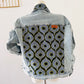 African jacket - denim and Wax jacket - Women