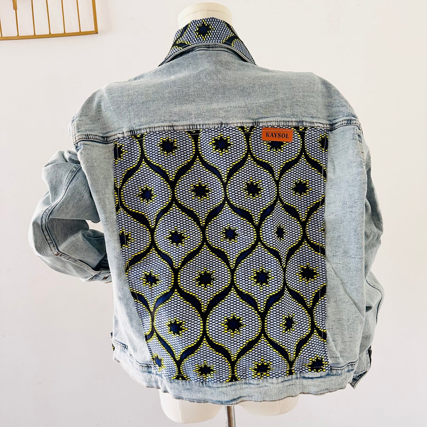 African jacket - denim and Wax jacket - Women