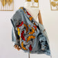 Veste en jean customiser - Veste Wax femme