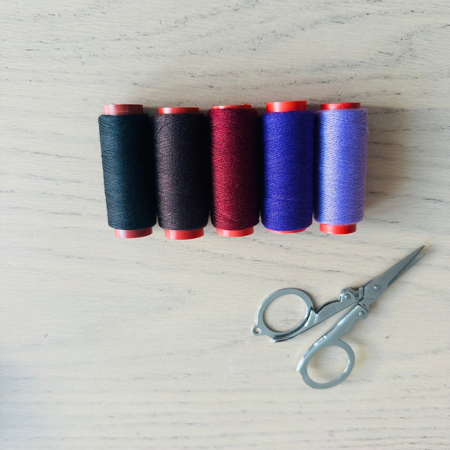 Lot de 5 Bobines de Fil à Coudre Polyester – 300 Yards | Couleurs au choix