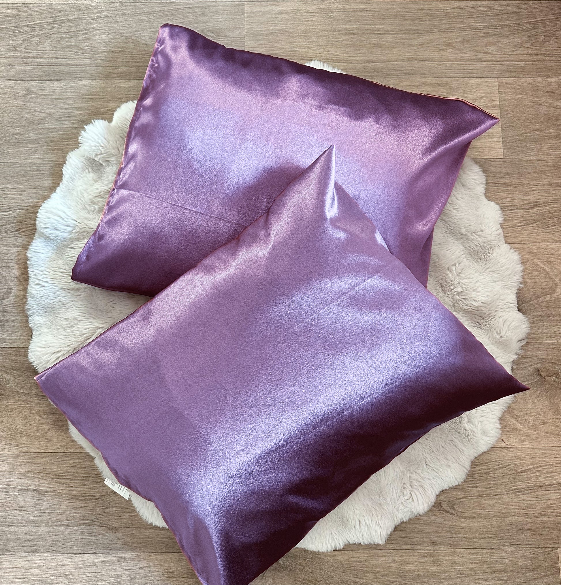 Taie d’oreiller en Satin Lila - Haute Qualité