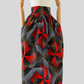 Jupe africaine longue - Taille Haute - Avec poches - jupe plissée longue - jupe évasée en wax - jupe africaine rouge 