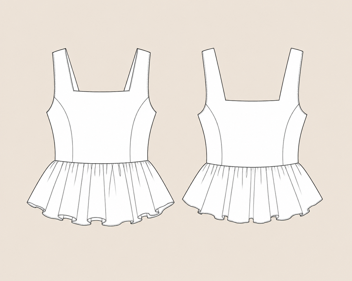 Projet couture débutant / Coudre un top en jean / Kit Couture / XS/8XL