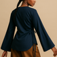Blouse Marina – Coton avec laçage ajustable sur les côtés