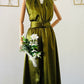Robe Infinity Satin Olive Brillant – Mariage, Soirée, Bal – 4 Longueurs