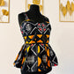 Bustier en wax - haut style corset en pagne
