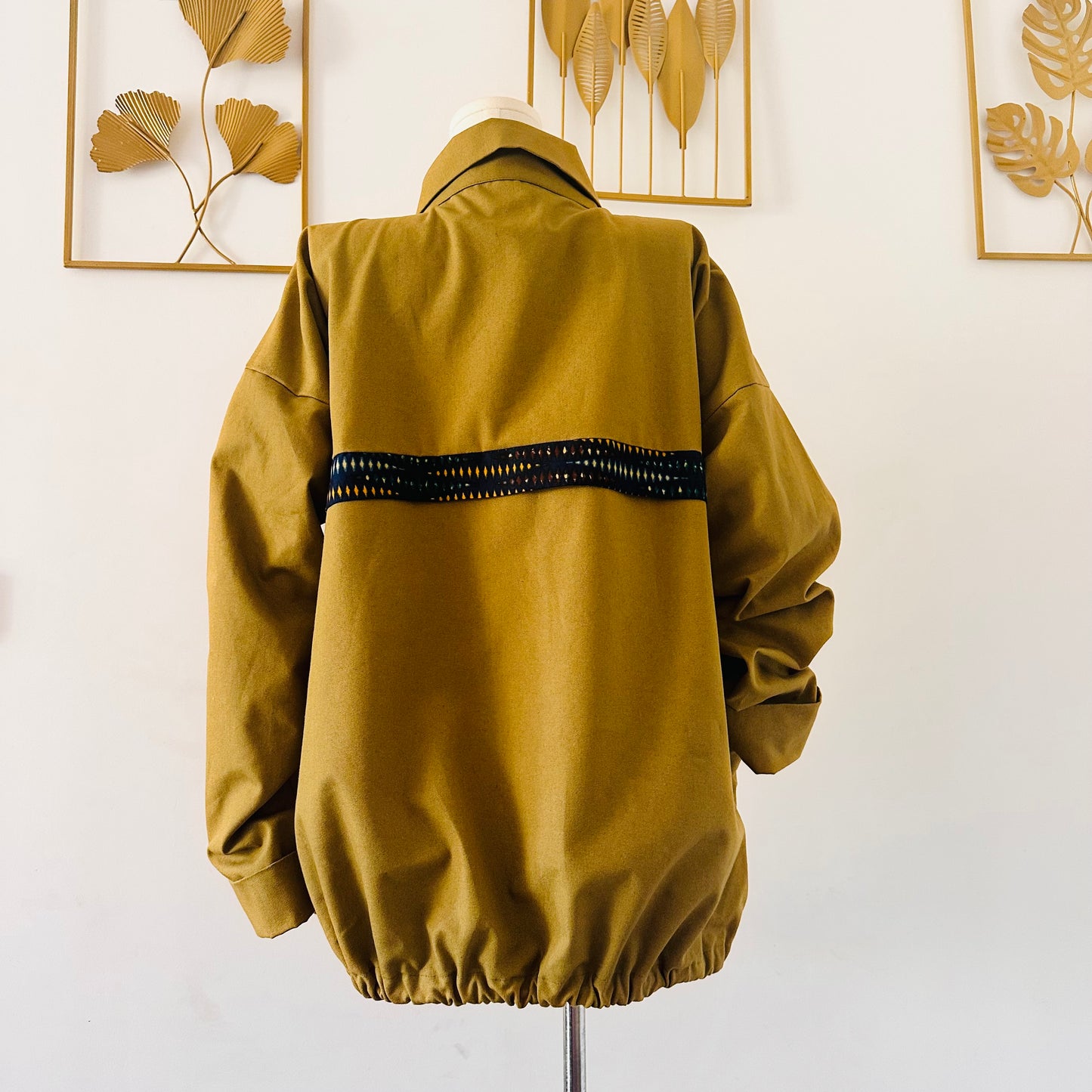 Veste en Jean/Wax oversize  / Mixte / Beige Olive
