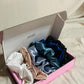 6 premium satin scrunchies gift set | Blue Shade