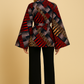 veste africaine rouge- kimono - kimono rouge- kimono femme en wax