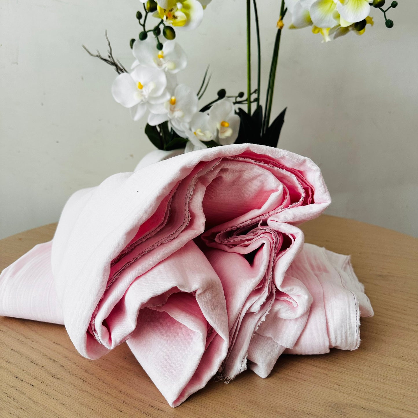 Tissu Double Gaze de coton – Rose Bloom | 100% coton | au mètre / Coupon
