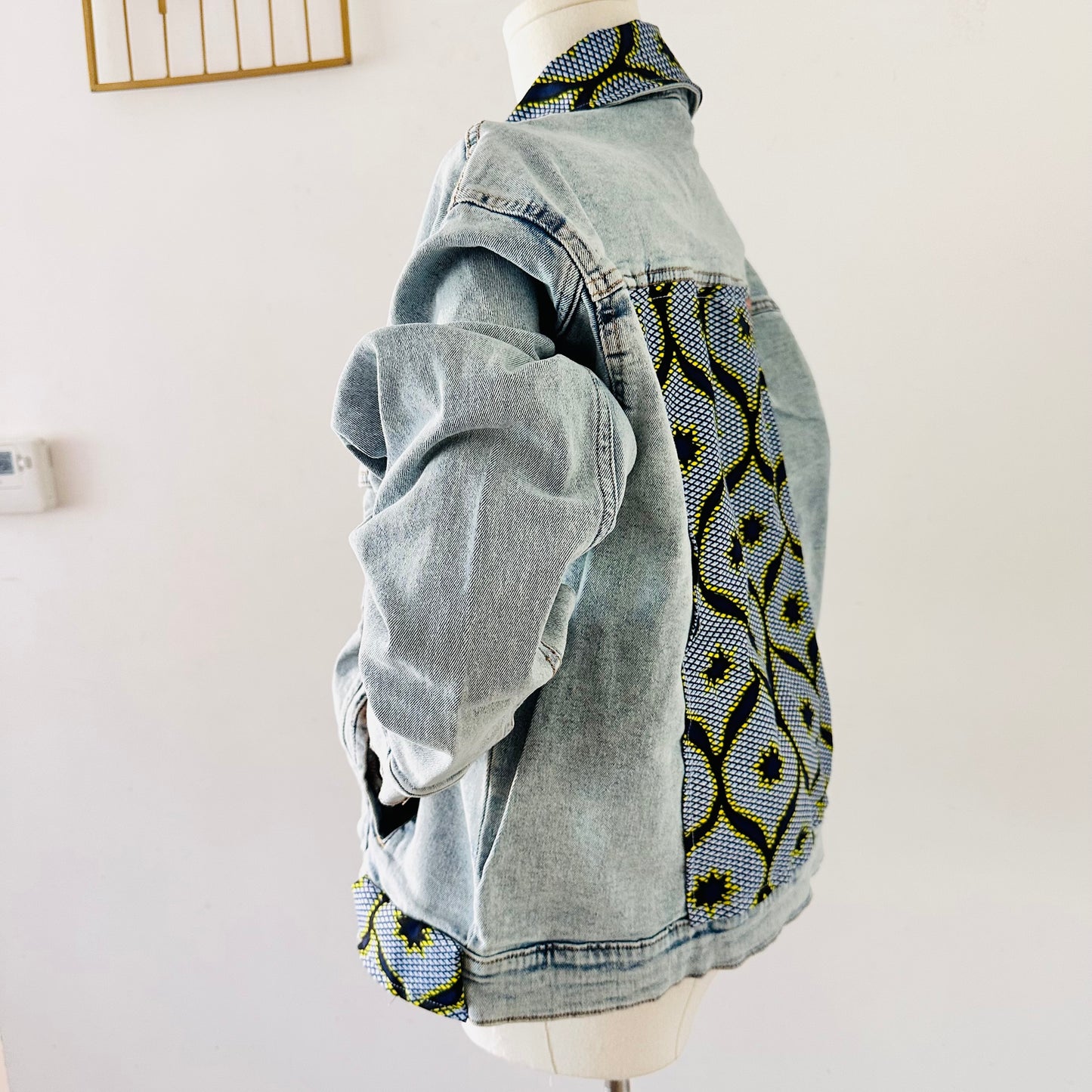 African jacket - denim and Wax jacket - Women