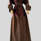 Robe maxi en Wax - Robe Sally - Marron