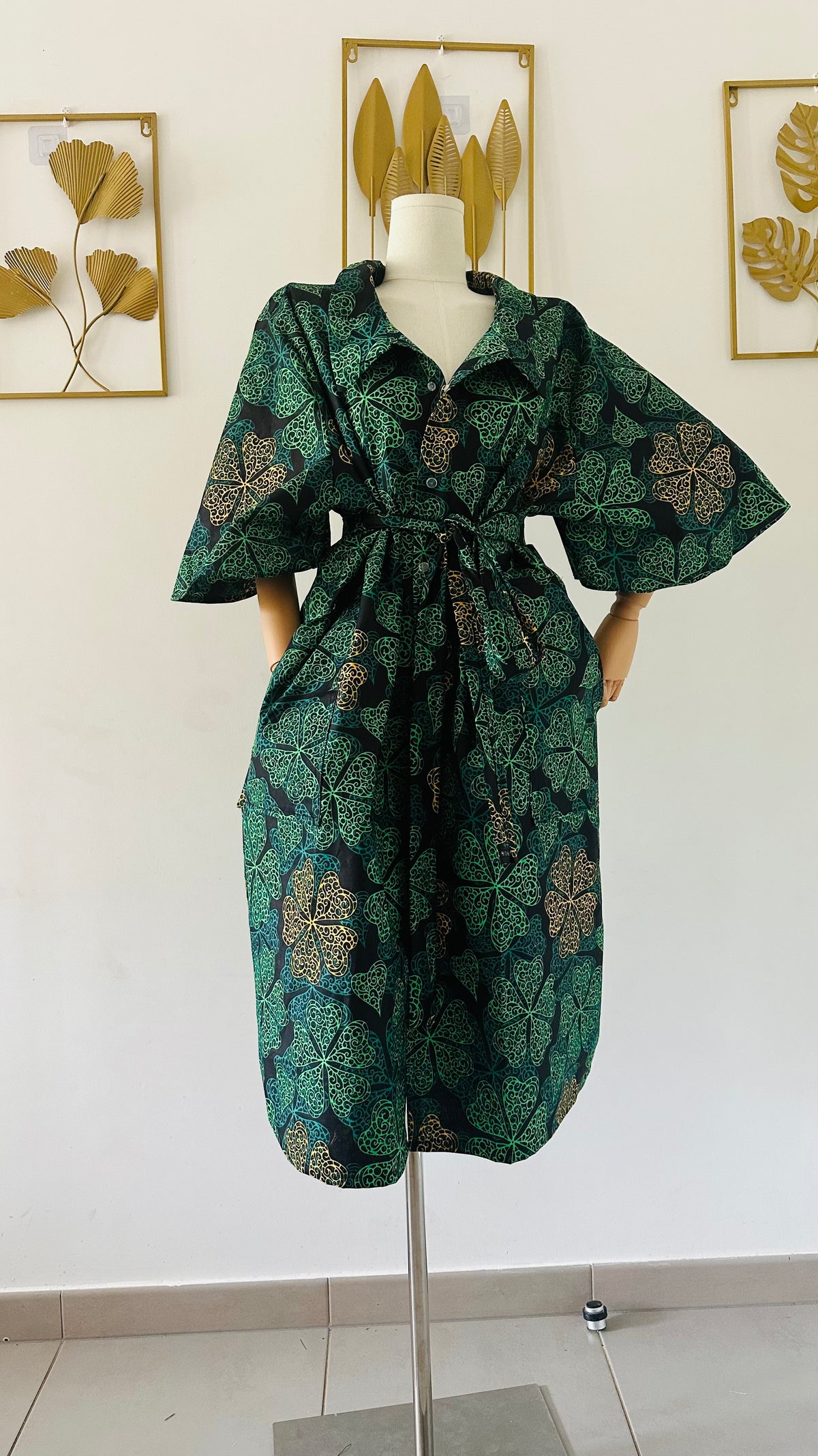 Wax Shirt Dress - with Pockets