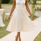 Robe Infinity Demoiselle d’Honneur – Satin Blanc Cassé