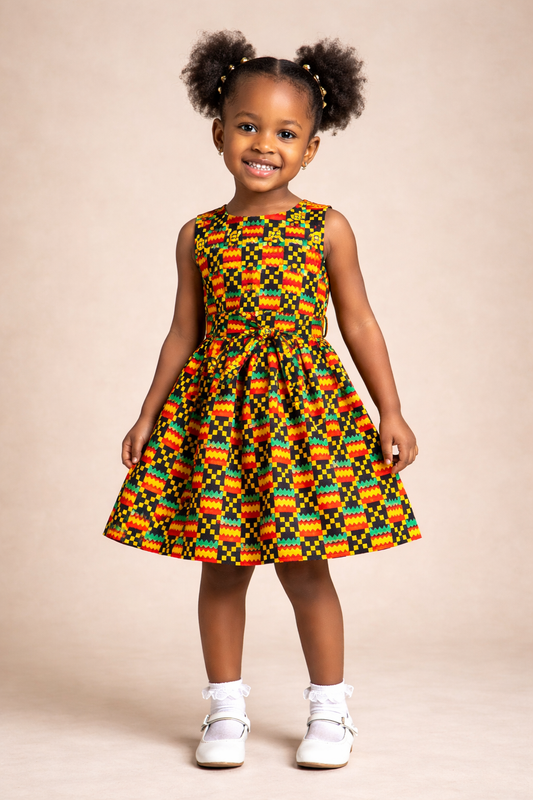 Robe en wax enfant Ouda