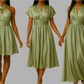 Robe demoiselle d’honneur vert sauge - Robe infinity en Satin vert