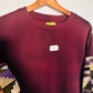 Damen-Sweatshirt mit Wax-Stoff / Bordeaux - Ärmel mit glitzerndem Bogolan-Muster / Neu
