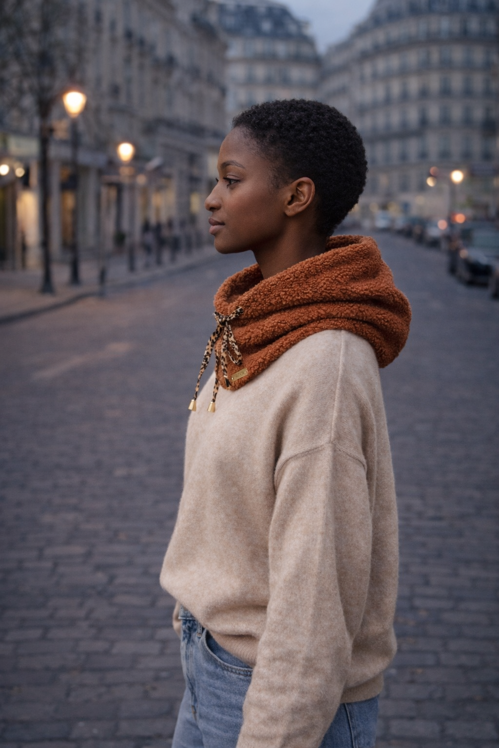 Cagoule chaude en fausse fourrure - Cagoule intérieur Satin anti casse cheveux - Cocoon