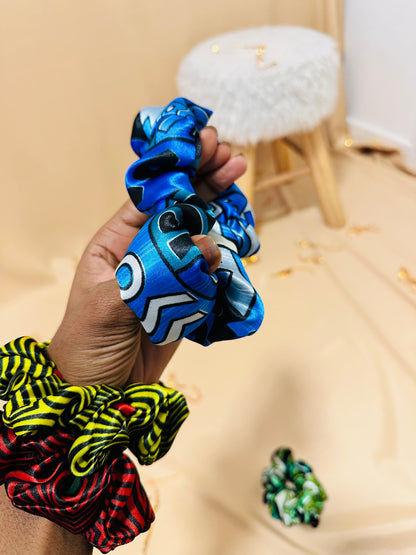 Patterned Silk Scrunchie