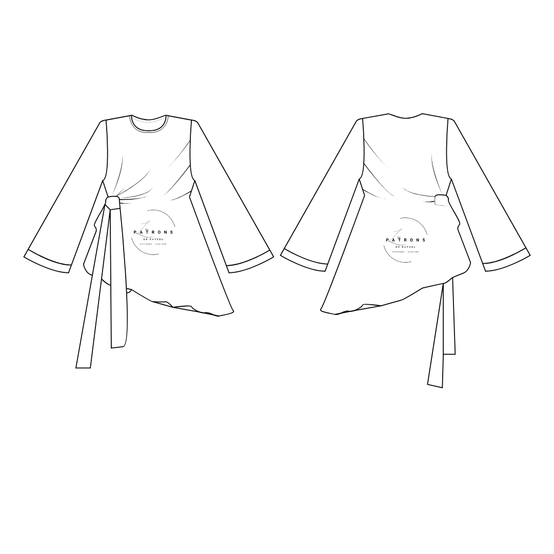 Patron Couture Femme- Blouse et Jupe - Patron couture PDF - 12 tailles EU/US-tenue femme facile a coudre - apprendre a coudre - cours de couture 