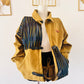Veste en Jean/Wax oversize  / Mixte / Beige Olive