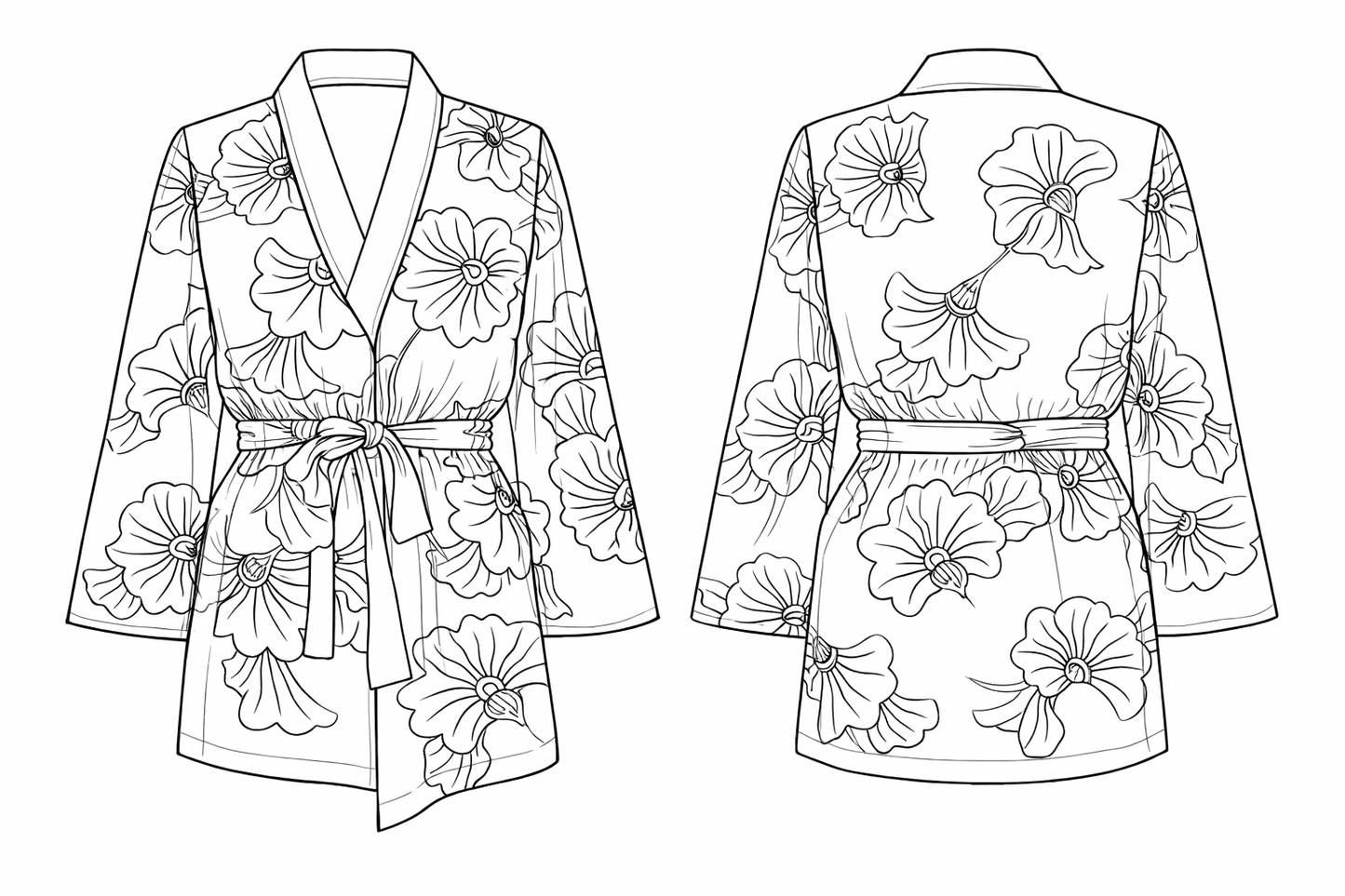 Box créative Couture | Coudre Kimono - Wax Jaune - Coffret couture complet