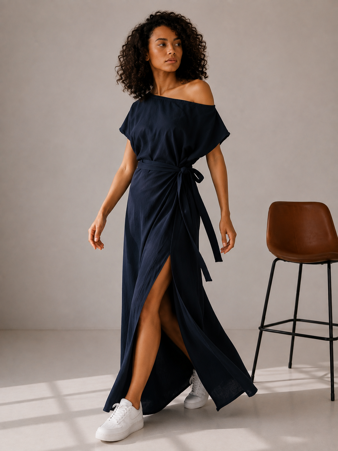 Robe convertible Laya / Bleu marine / robe ajustable / robe femme grande taille / robe Kaysol couture 