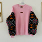 Wax Custom Sweatshirt - Pink - Bogolan