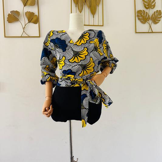 Elegant wax print top