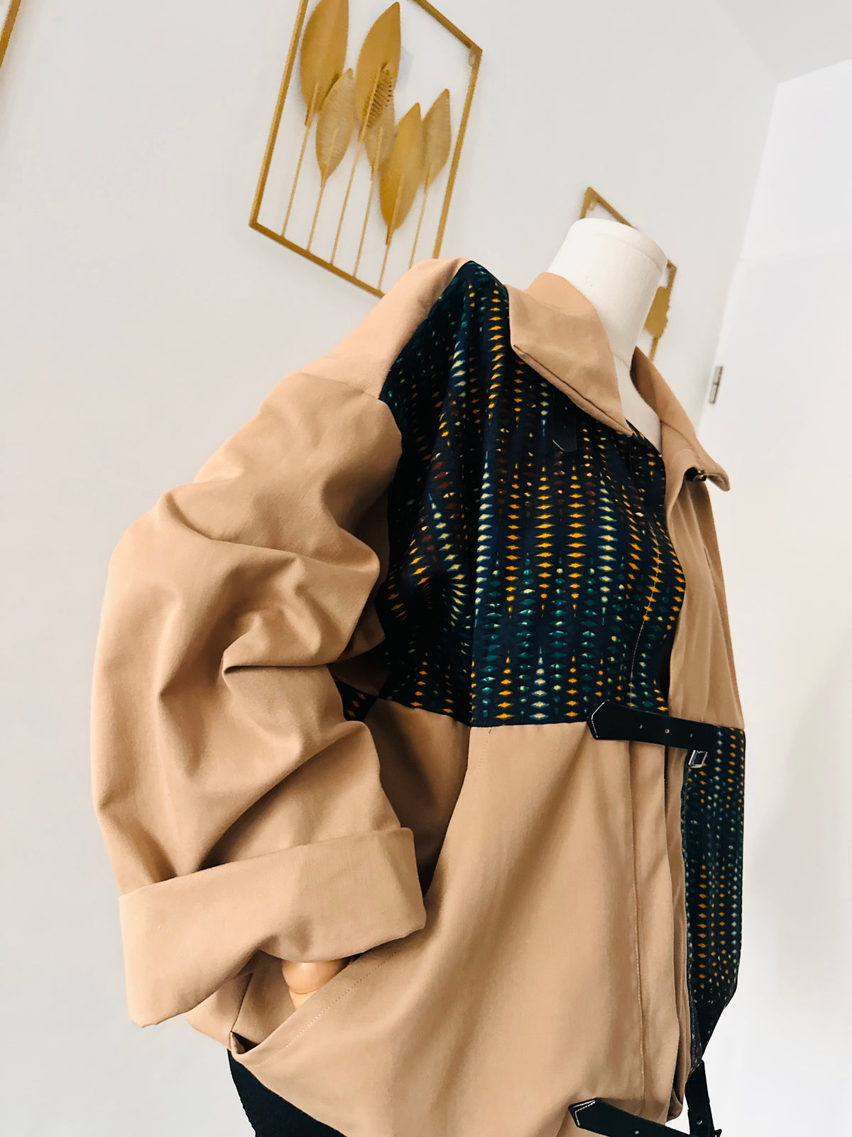 Veste Blouson Unisexe Oversize Beige Sable & Wax