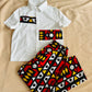 Ensemble style Africain enfant - chemise et pantalon - Bogolan