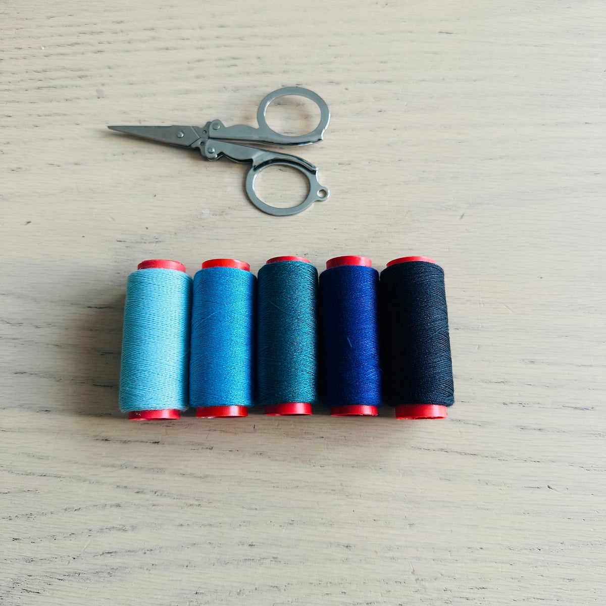 Lot de 5 Bobines de Fil à Coudre Polyester – 300 Yards | Couleurs au choix